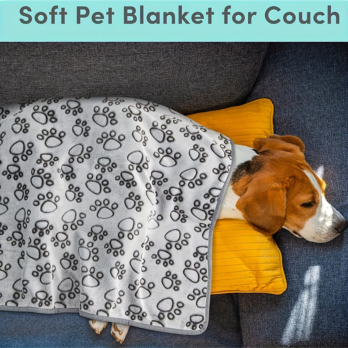 High-Quality Fluffy Pet Blanket Mat, Soft, Warm & Cute Cartoon Pattern