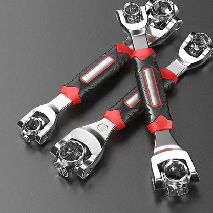 Universal Multi Functional Socket Wrench Set With Non Slip Handle  Rotating Bone Design 3
