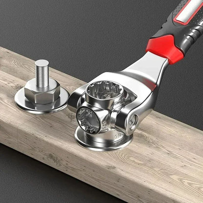 Universal Multi Functional Socket Wrench Set With Non Slip Handle  Rotating Bone Design 5