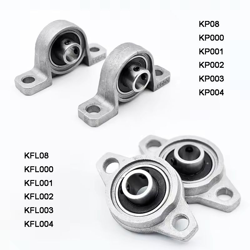 Heavy-Duty Pillow Block Bearing Set for Shaft Support and Alignment