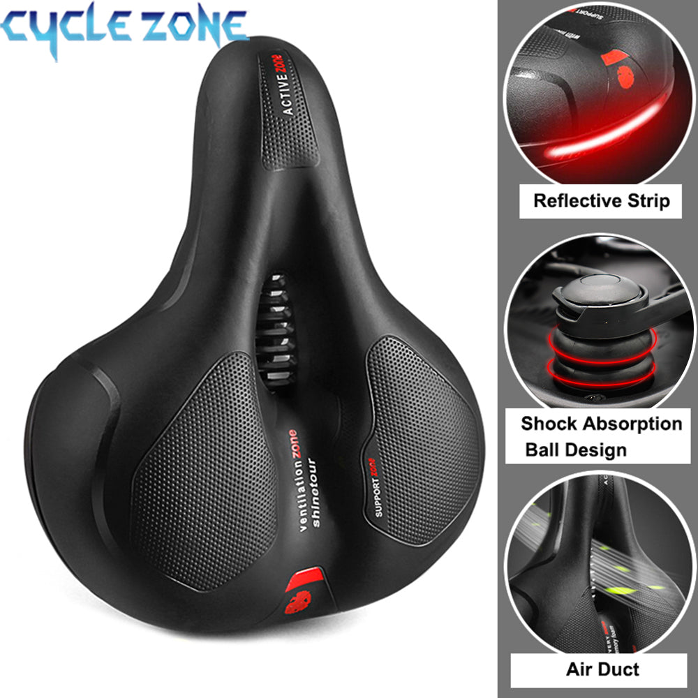 Hollow Breathable Bicycle Saddle ShockAbsorbing MTB  Road Bike Seat 4