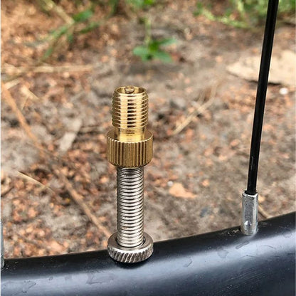 Premium Presta To Schrader Golden Valve Adapter Valve Adapter Bike Valve Converter Bicycle Accessor 1