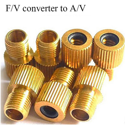 Premium Presta To Schrader Golden Valve Adapter Valve Adapter Bike Valve Converter Bicycle Accessor 2
