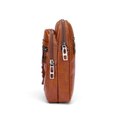 Women Vintage Crossbody Bag MultiFunctional Soft PU Leather Small Shoulder Bag For Phone  Cash 4