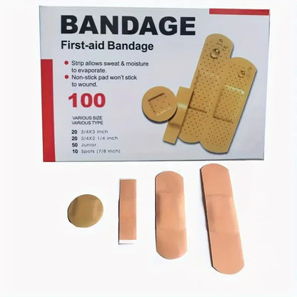 Medical Wound Adhesive Plaster Four Piece Bandages Breathable Wound Care Set With Nose Bridge  Acne 1