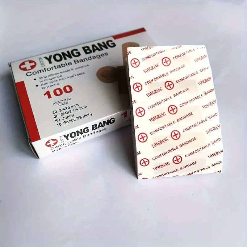 Medical Wound Adhesive Plaster Four Piece Bandages Breathable Wound Care Set With Nose Bridge  Acne 4