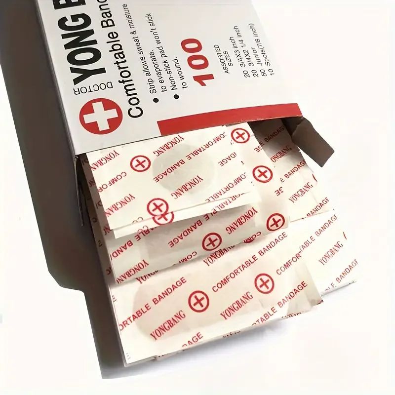 Medical Wound Adhesive Plaster Four Piece Bandages Breathable Wound Care Set With Nose Bridge  Acne 5