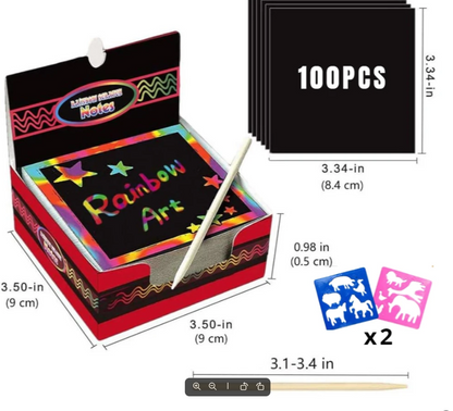 Dazzling Scratch Painting Kit ParentChild Interactive Toys With Note Cards  Handmade Painting Fun 6