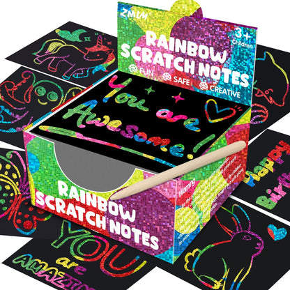 Dazzling Scratch Painting Kit ParentChild Interactive Toys With Note Cards  Handmade Painting Fun 8
