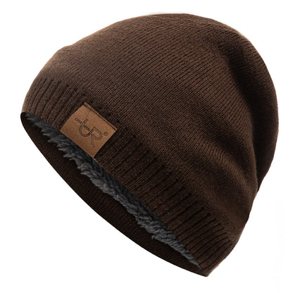 Label Winter Hat  Solid Color Knitted Beanie For Outdoor Sports  Cold Weather 10