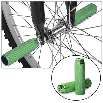 Bike Pegs Aluminum Alloy Anti-Skid BMX Pegs for 3/8 Inch Axles | Durable Foot Rests for Road, Mountain & Track Bikes