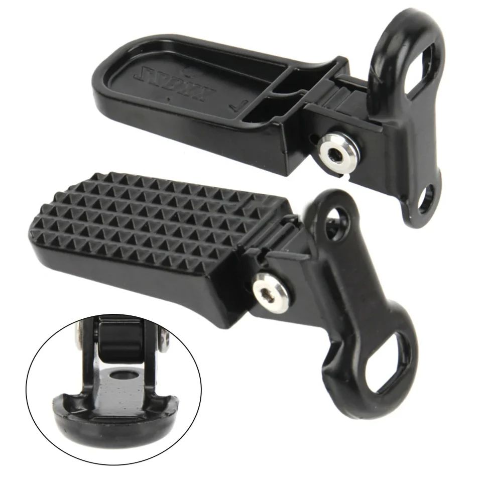 Bike Rear Pedal Set, Foldable Bicycle Rear Foot Peg with Anti-Slip Design, Replacement Footrest for Electric & Bikes
