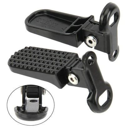 Bike Rear Pedal Set, Foldable Bicycle Rear Foot Peg with Anti-Slip Design, Replacement Footrest for Electric & Bikes
