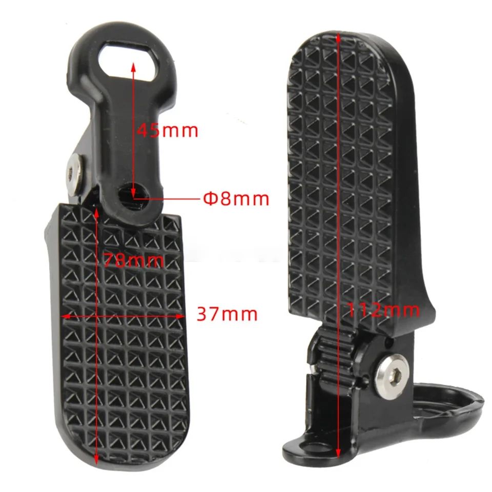 Bike Rear Pedal Set Foldable Bicycle Rear Foot Peg With AntiSlip Design Replacement Footrest For El 5