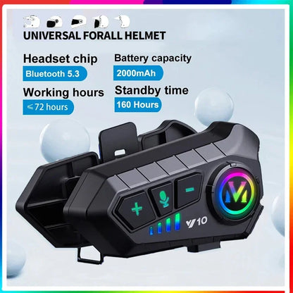 Wireless Motorbike Bluetooth Headset  HandsFree Helmet Earphone With 2000mAh Battery  Waterproof De 1