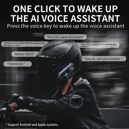 Wireless Motorbike Bluetooth Headset  HandsFree Helmet Earphone With 2000mAh Battery  Waterproof De 5
