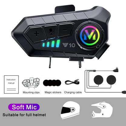 Wireless Motorbike Bluetooth Headset  HandsFree Helmet Earphone With 2000mAh Battery  Waterproof De 7