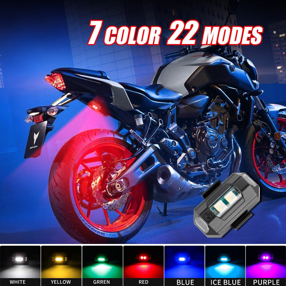Mini USB LED Anti-Collision Bike Light, 7-Color Drone Strobe for Aircraft, Motorcycle & Night Safety