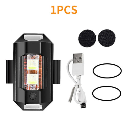 Mini USB LED AntiCollision Bike Light 7Color Drone Strobe For Aircraft Motorcycle  Night Safety 6