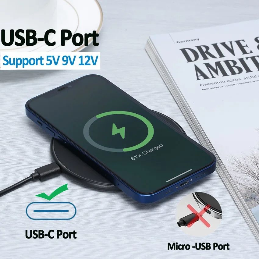 100W Fast Wireless Charger Pad  Compatible With IPhone Samsung Xiaomi HighSpeed Wireles Charging St 1