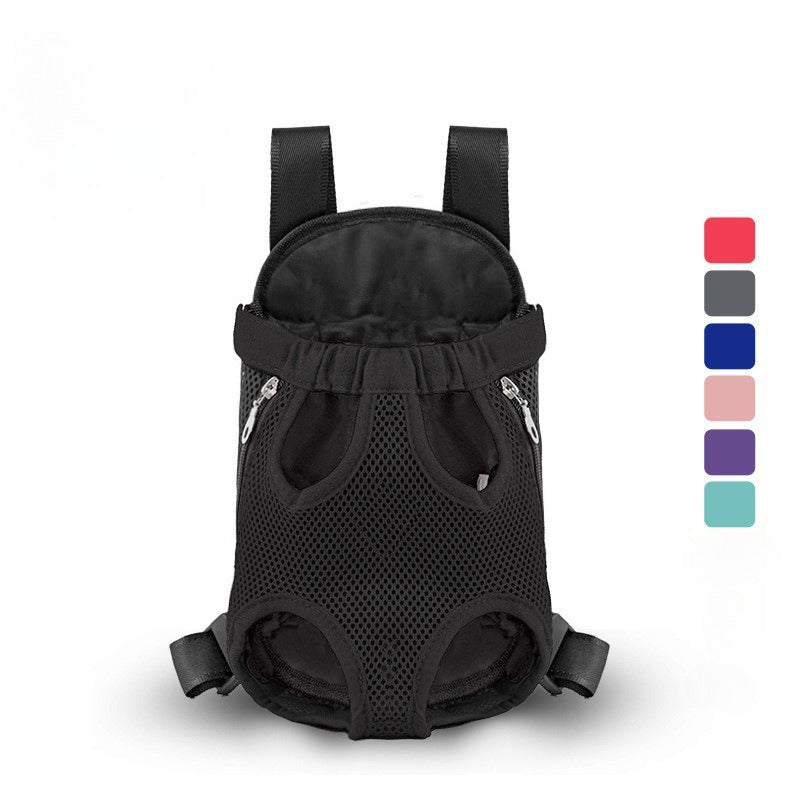 Double Shoulder Breathable Pet Dog Carrier Backpack Portable Travel  Outdoor Mesh Front Bag For Sma 4