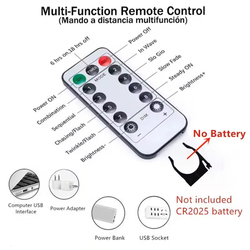 USB Curtain LED String Lights With Remote For Bedroom And Holiday Decoration 0