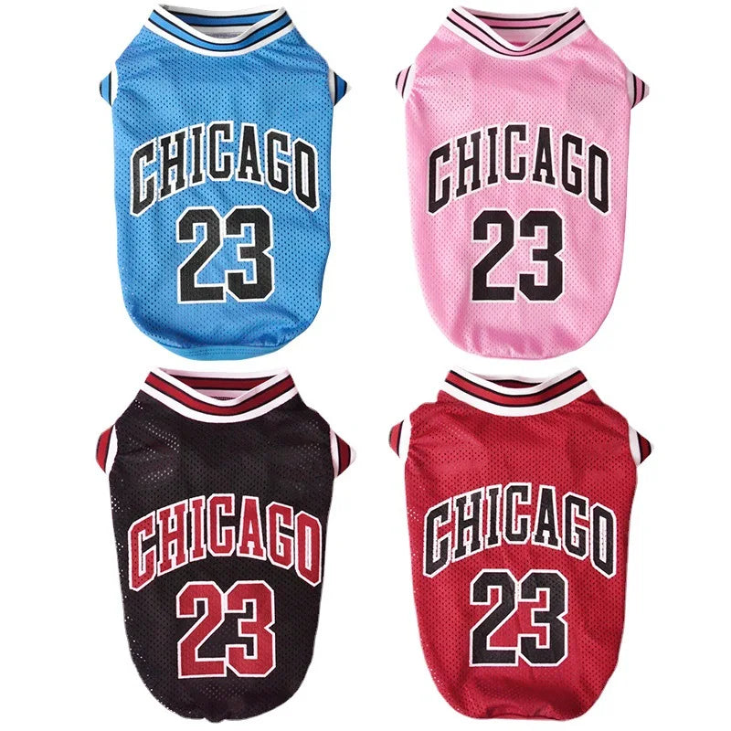 Basketball Jersey Dog Shirts, Lightweight Mesh Sportswear for Puppies & Cats, Breathable Summer Pet Clothing