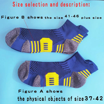 NonSlip Running Socks For Men  Women QuickDrying Sports Sox With Towel Bottom  Basketball  Fitness  5