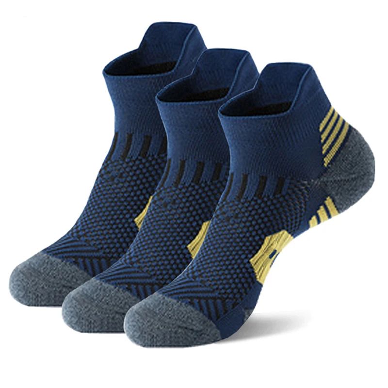 Non-Slip Running Socks for Men & Women, Quick-Drying Sports Sox with Towel Bottom, Basketball & Fitness Training Socks
