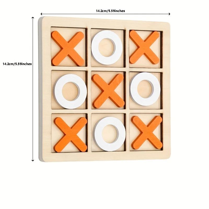 Solid Wooden Tic Tac Toe Board Game Premium Backyard Entertainment For All Ages 1