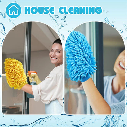 Microfiber Car Wash Gloves Ultra Absorbent ScratchFree Auto Cleaning Gloves For Safe  Effortless Wa