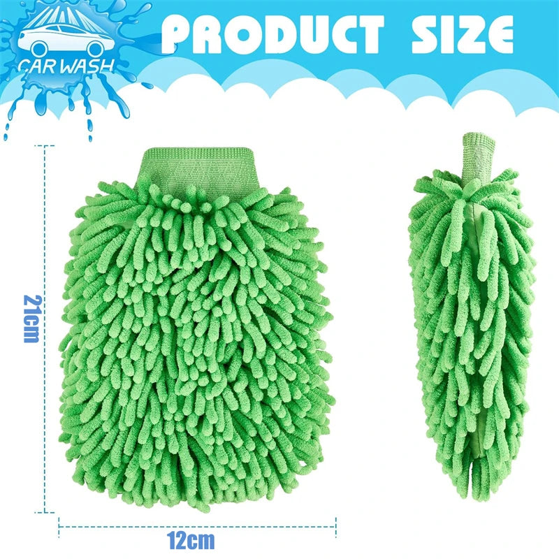 Microfiber Car Wash Gloves Ultra Absorbent ScratchFree Auto Cleaning Gloves For Safe  Effortless Wa