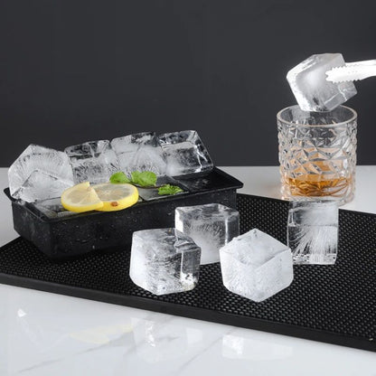 Large Silicone Ice Cube Mold Grid Big Ice Tray For Giant Jumbo Cubes Food Grade NonStick  Freezer S 1
