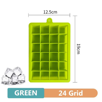 Large Silicone Ice Cube Mold Grid Big Ice Tray For Giant Jumbo Cubes Food Grade NonStick  Freezer S 9