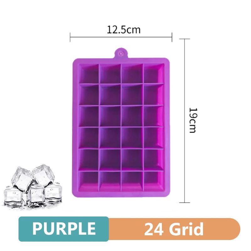 Large Silicone Ice Cube Mold Grid Big Ice Tray For Giant Jumbo Cubes Food Grade NonStick  Freezer S 10