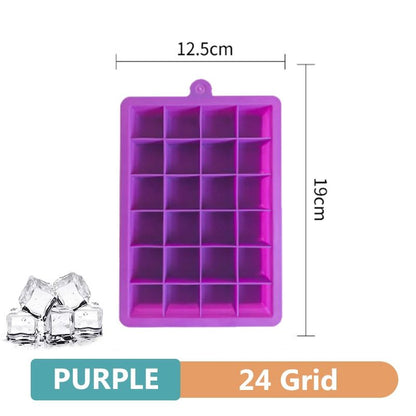 Large Silicone Ice Cube Mold Grid Big Ice Tray For Giant Jumbo Cubes Food Grade NonStick  Freezer S 10