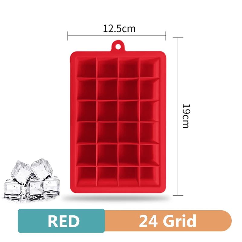 Large Silicone Ice Cube Mold Grid Big Ice Tray For Giant Jumbo Cubes Food Grade NonStick  Freezer S 11