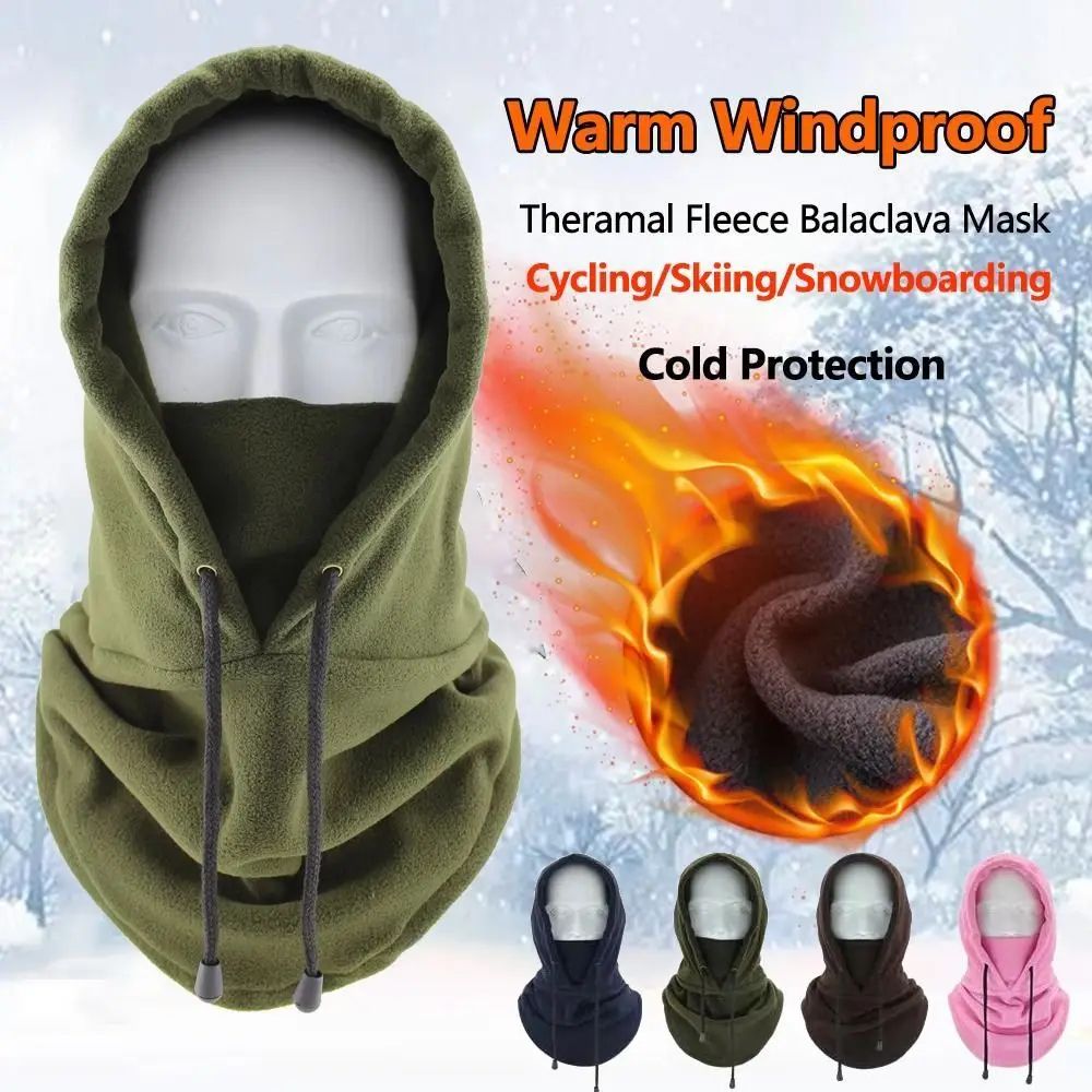 Fashion Polar Fleece Balaclava, Winter Hat & Full Face Ski Mask for Men & Women, Windproof Beanie, Warmer Cap, and Scarf