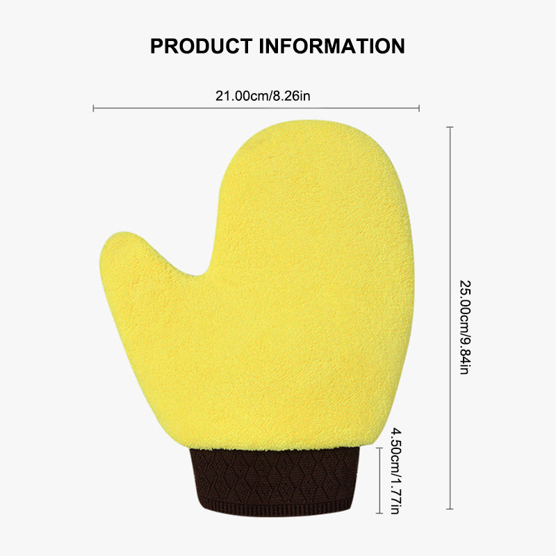 Double-Sided Coral Fleece Car Wash Glove, Scratch-Free Auto Cleaning Mitt for Windows, Paint & Glass Care