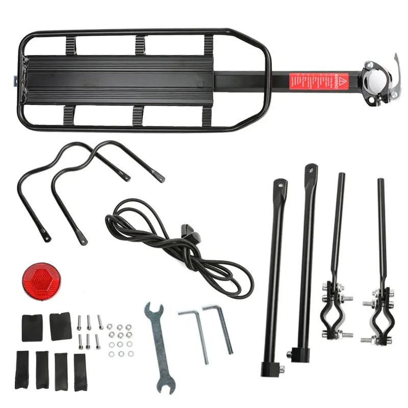 Aluminum Alloy Bicycle Rear Shelf Quick Disassembly Mountain Bike Carrier With Reflective Plate For 2
