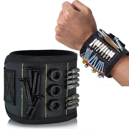Magnetic Wristband for Holding Screws, Nails & Drilling Bits, Tool Holder Belt with Strong Magnets, Cool Gadget