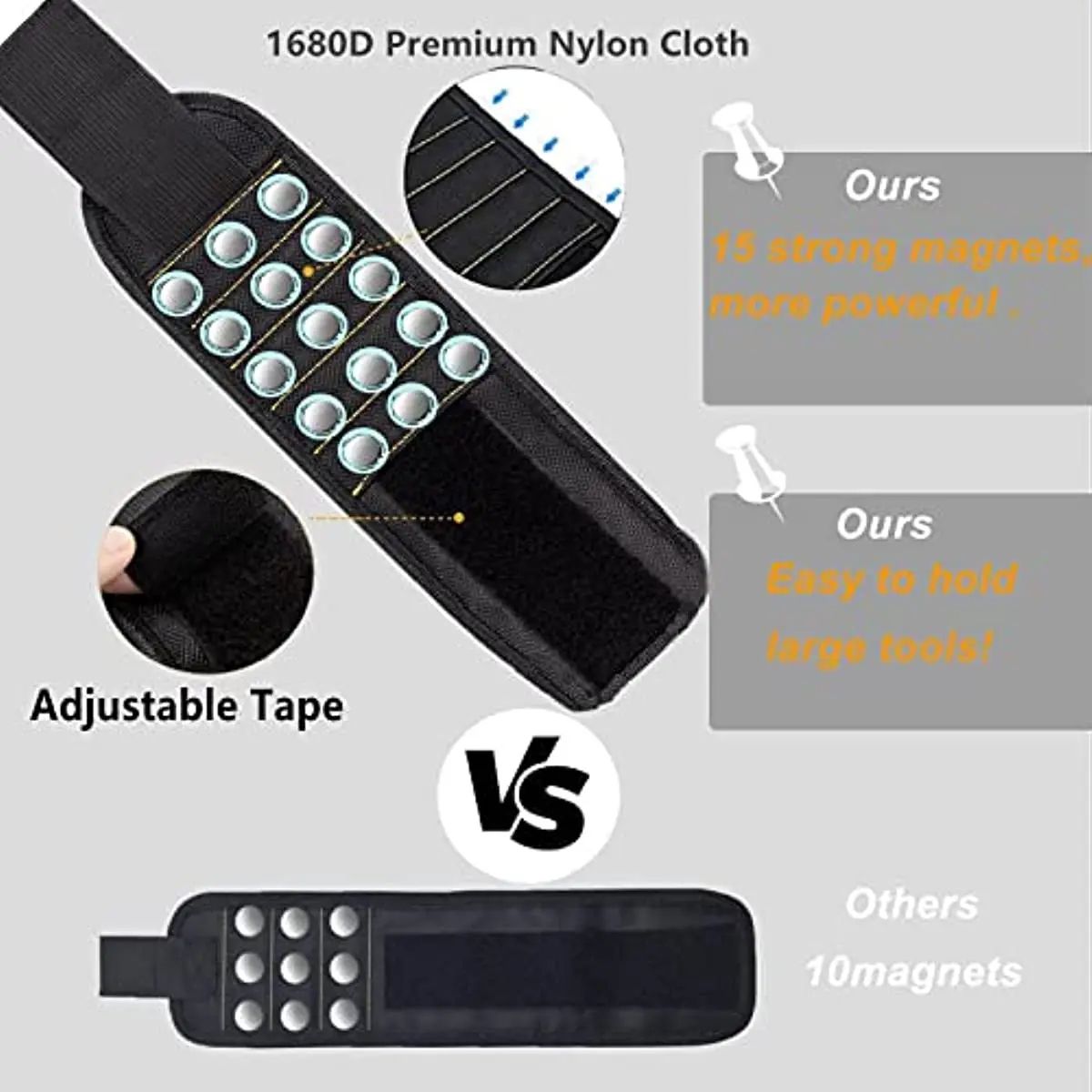 Magnetic Wristband For Holding Screws Nails  Drilling Bits Tool Holder Belt With Strong Magnets Coo 1