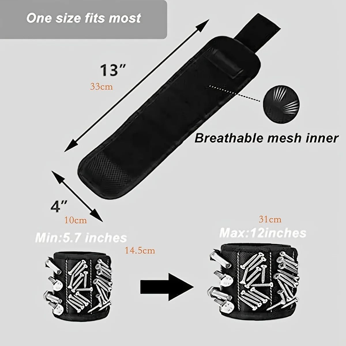 Magnetic Wristband For Holding Screws Nails  Drilling Bits Tool Holder Belt With Strong Magnets Coo 3