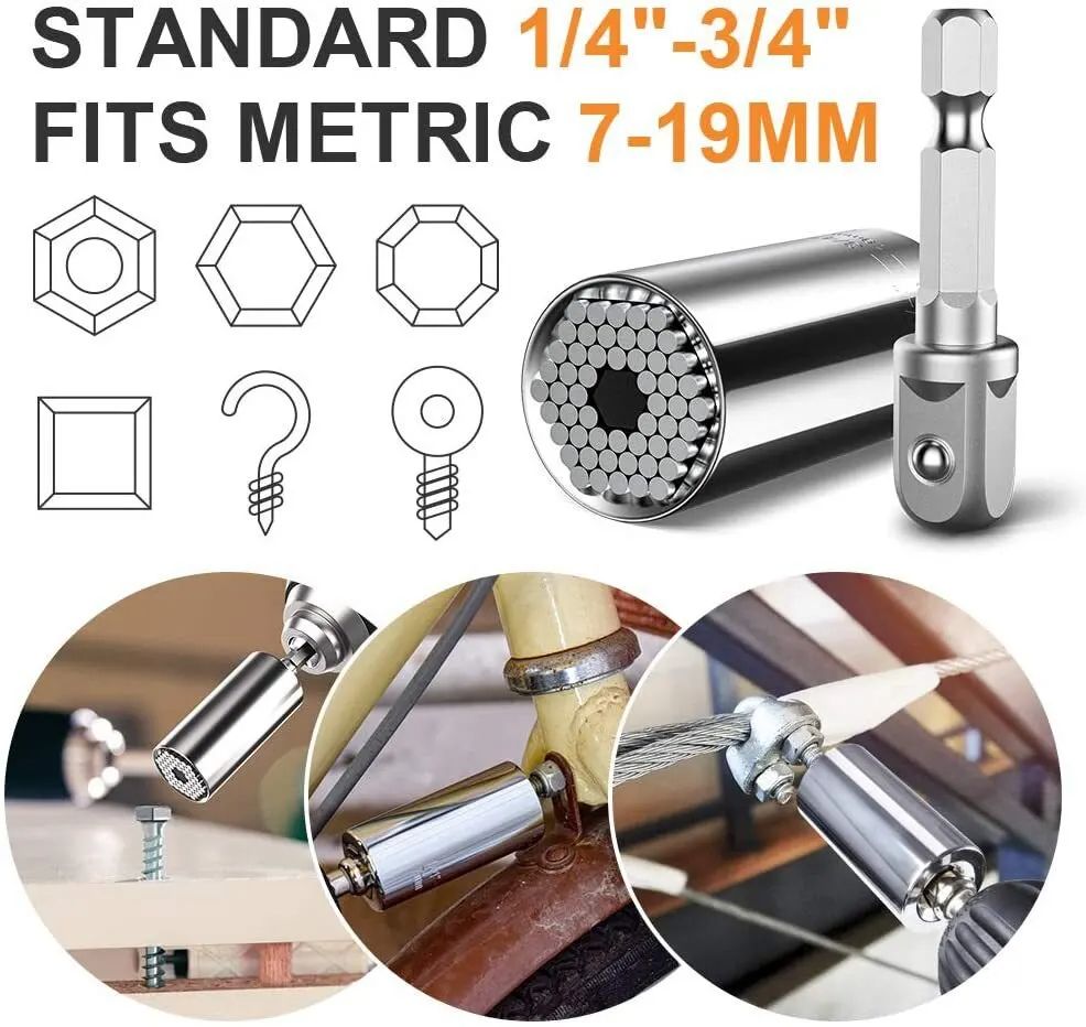 Multifunctional Magic Socket Wrench Set Electric Hand Drill Screw Tool Kit With Extension Rod For W 2