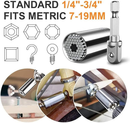 Multifunctional Magic Socket Wrench Set Electric Hand Drill Screw Tool Kit With Extension Rod For W 2