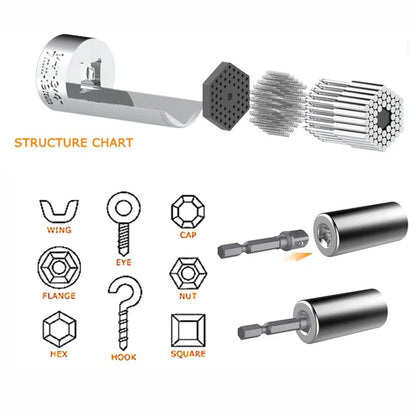 Multifunctional Magic Socket Wrench Set Electric Hand Drill Screw Tool Kit With Extension Rod For W 4