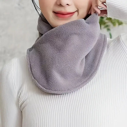 Velvet Warm Neck Scarf Simple Thick Snap Neck Cover For Women  Men Windproof Cold Riding Accessory  5