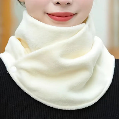 Velvet Warm Neck Scarf Simple Thick Snap Neck Cover For Women  Men Windproof Cold Riding Accessory  6