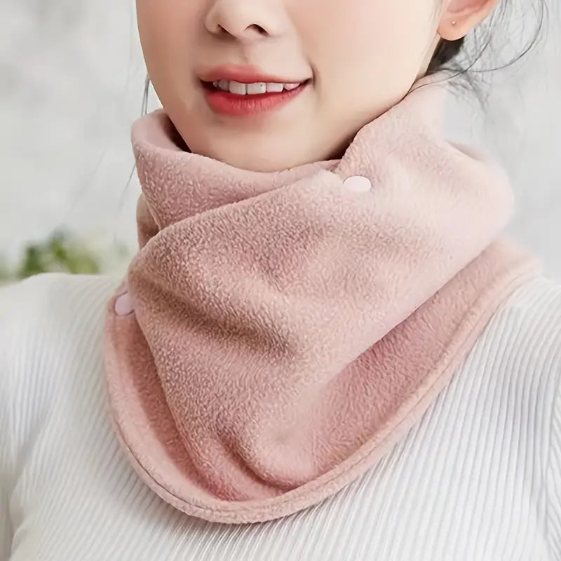 Velvet Warm Neck Scarf Simple Thick Snap Neck Cover For Women  Men Windproof Cold Riding Accessory  8