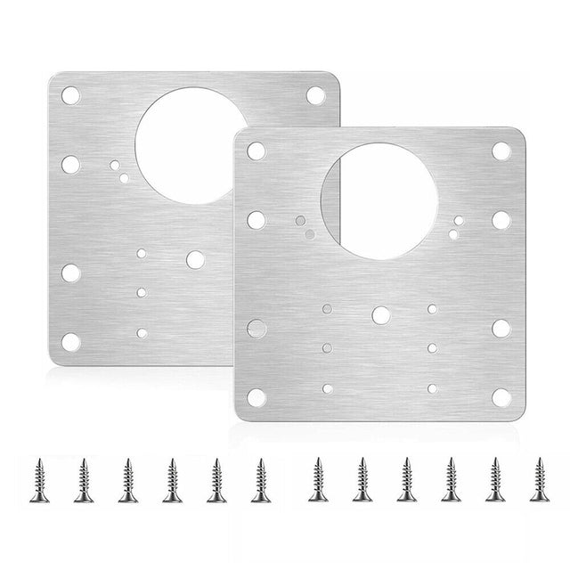 Kitchen Cabinet Hinge Repair Plate Kit Durable Fixing Brace Brackets With Flat Mounting Holes For C 6